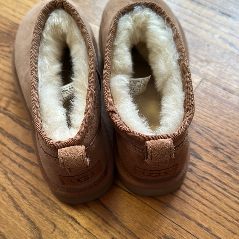 UGG Tan Sheepskin Lined Ankle Boots
